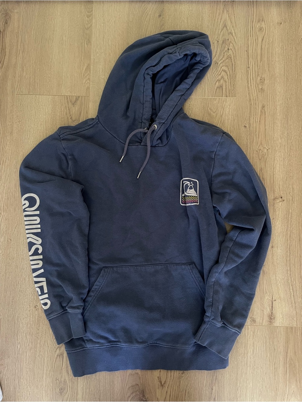 Quiksilver Navy Hooded Pullover Sweatshirt (M)